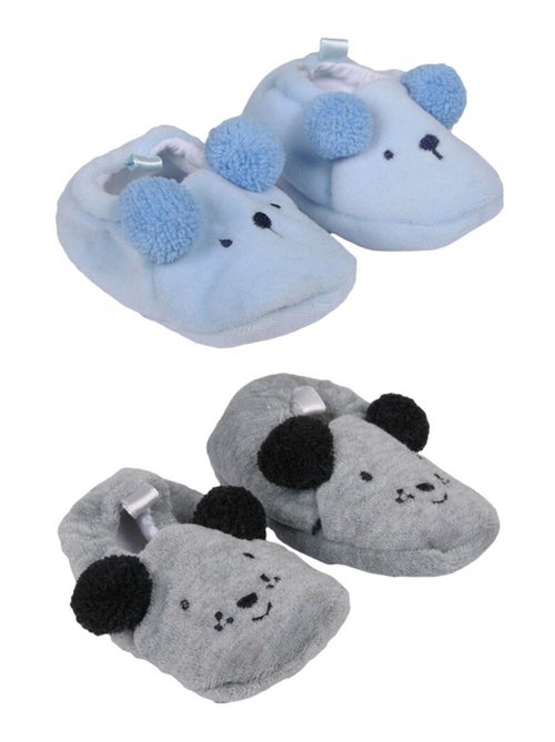 Chaussons bébé lot de 2 - Kiabi Chaussons bébé lot de 2 - Kiabi