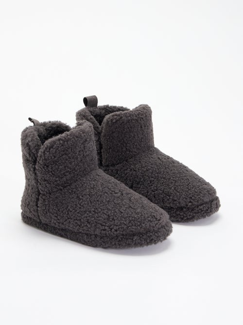 Chaussons boots effet moutonné - Kiabi