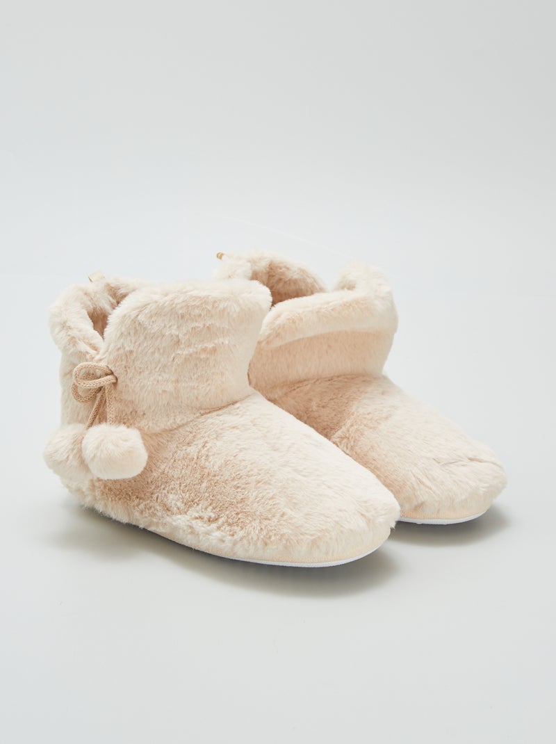 Chaussons Bottines Fourrées Femme Boots Kiabi Chaussons Femme