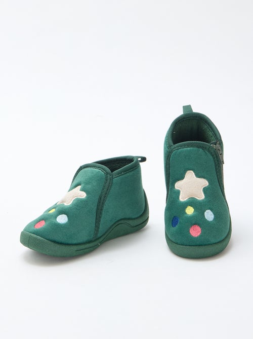 Chaussons bottillon ludique Noël - Kiabi