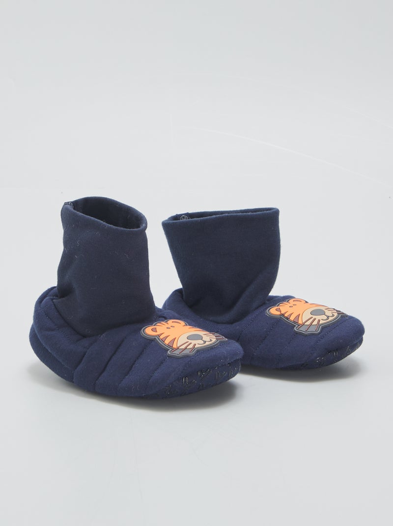 Chaussons bottillons 'Lion' Navy - Kiabi