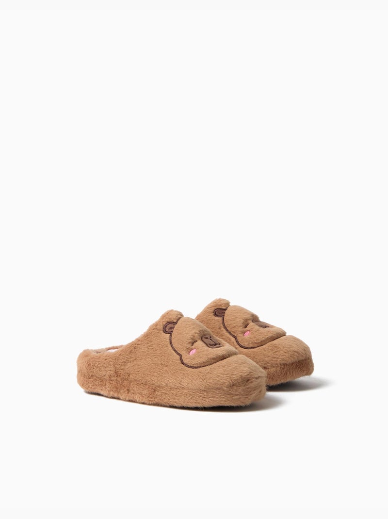 Chaussons 'capibara' capyfun©, mo fashion Marron - Kiabi