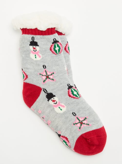 Chaussons chaussettes de Noël - Kiabi