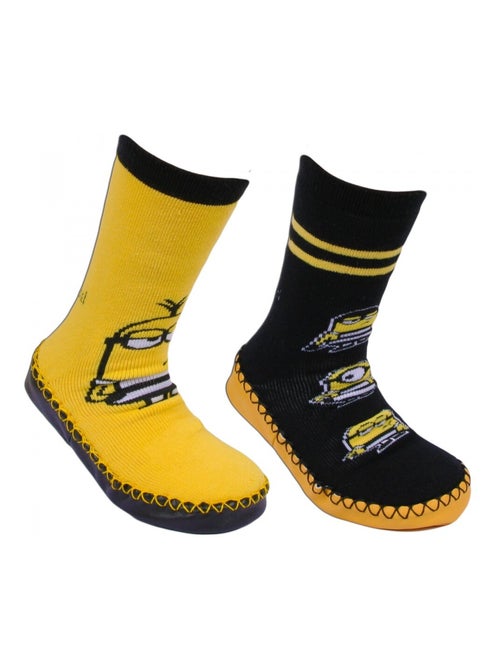 Chaussons chaussettes lot de 2 Les Minions - Kiabi Chaussons chaussettes lot de 2 Les Minions - Kiabi