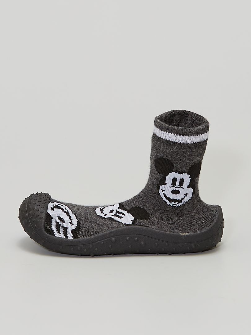 Chaussons chaussettes 'Mickey' gris - Kiabi