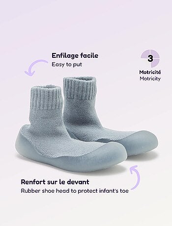 Chaussons chaussettes motricité 3 '1ers pas' - Kitchoun