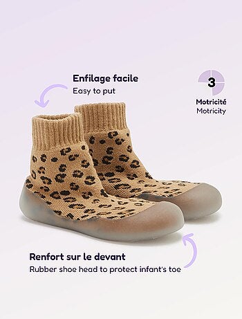 Chaussons chaussettes motricité 3 '1ers pas' - Kitchoun