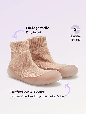 Chaussons chaussettes motricité 3 '1ers pas' - Kitchoun
