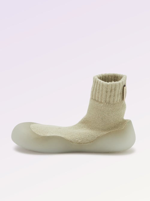 Chaussons chaussettes motricité 3 '1ers pas' - Kitchoun - Kiabi
