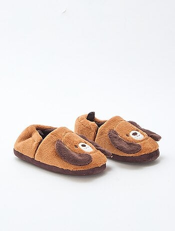 Chaussons 'chiens' avec animation en relief