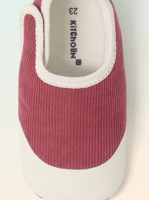 Chaussons côtelés à scratchs - Motricité 2 '4 pattes' - 'Kitchoun' - Kiabi