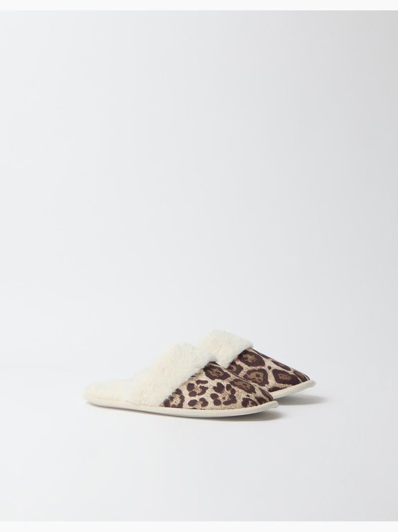 Chaussons de chambre à motif animal, mo fashion Beige - Kiabi