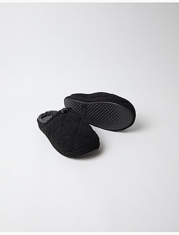 Chaussons de chambre en couloir côtelé, mo fashion