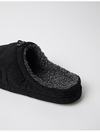 Chaussons de chambre en couloir côtelé, mo fashion