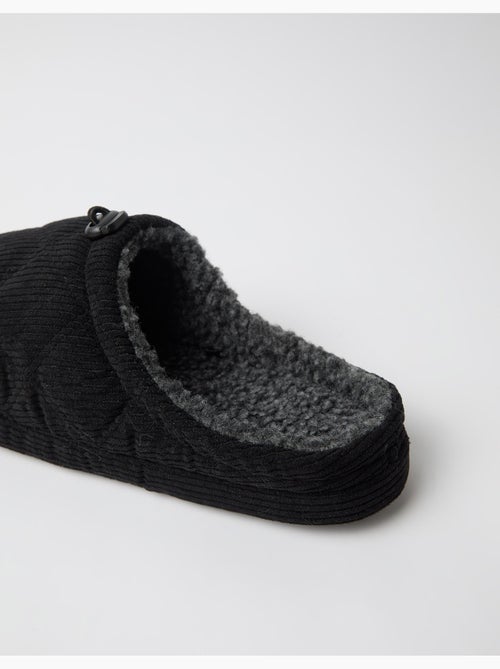 Chaussons de chambre en couloir côtelé, mo fashion - Kiabi