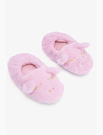 Chaussons d'intérieur fille à motif licorne brodé penti