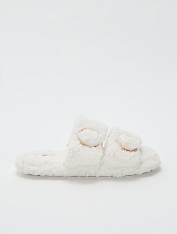 Chaussons double bride fourrés