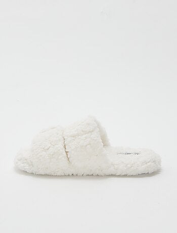 Chaussons double bride fourrés