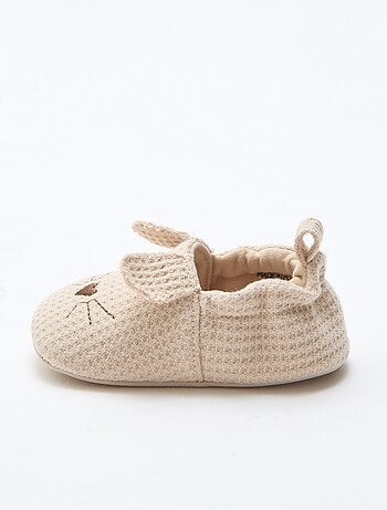 Chaussons en gaze de coton + oreilles animaux
