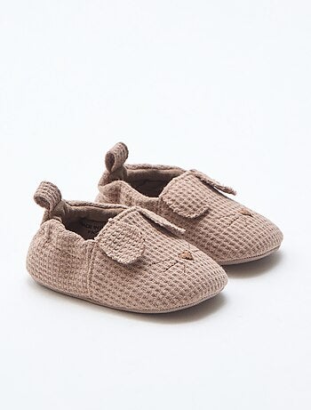 Chaussons en gaze de coton + oreilles animaux