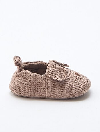 Chaussons en gaze de coton + oreilles animaux