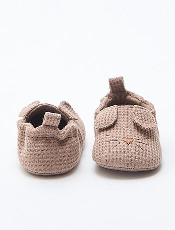 Chaussons en gaze de coton + oreilles animaux