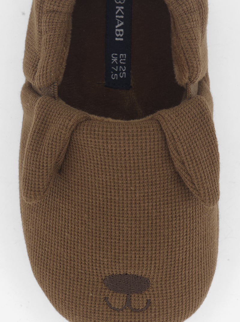 Chaussons en nid d'abeille Marron - Kiabi