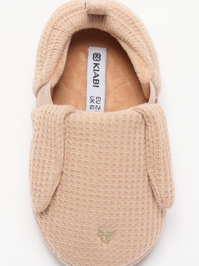 Chaussons en nid d'abeille Marron - Kiabi