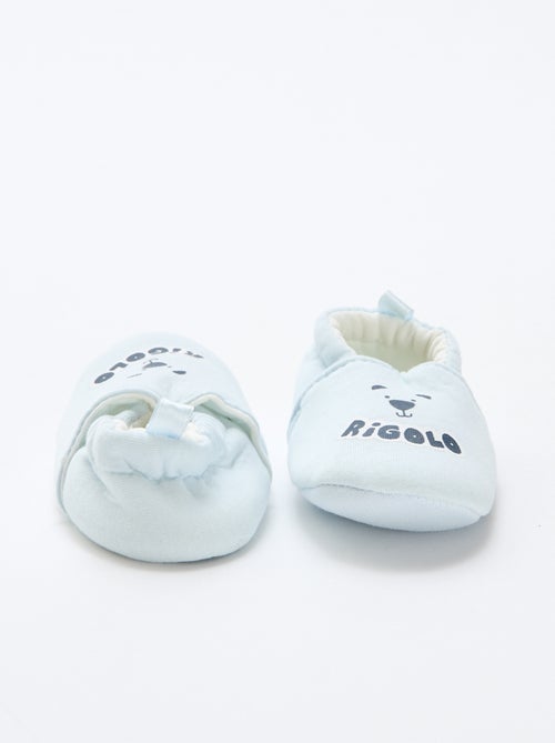 Chaussons en tissu imprimé animal - Kiabi