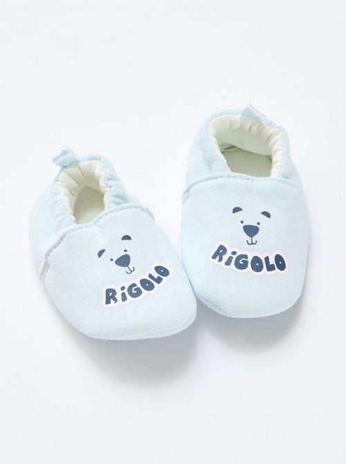 Chaussons en tissu imprimé animal - Kiabi