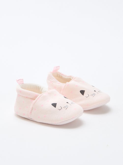 Chaussons en tissu imprimé animal - Kiabi
