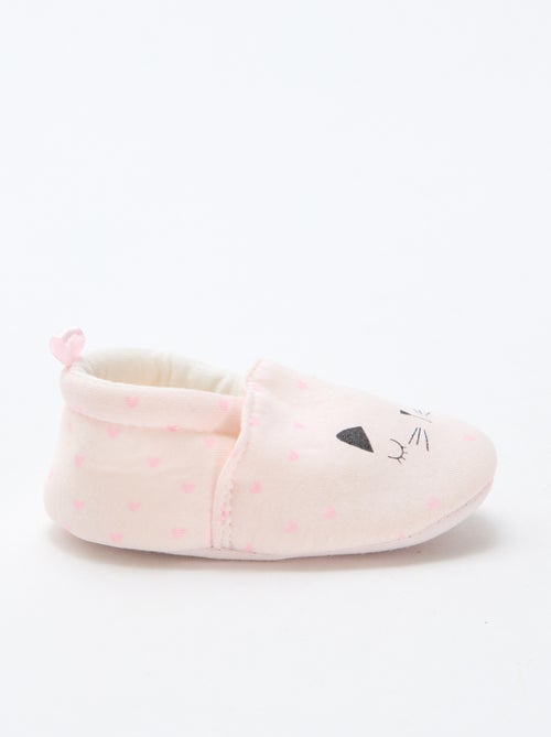 Chaussons en tissu imprimé animal - Kiabi