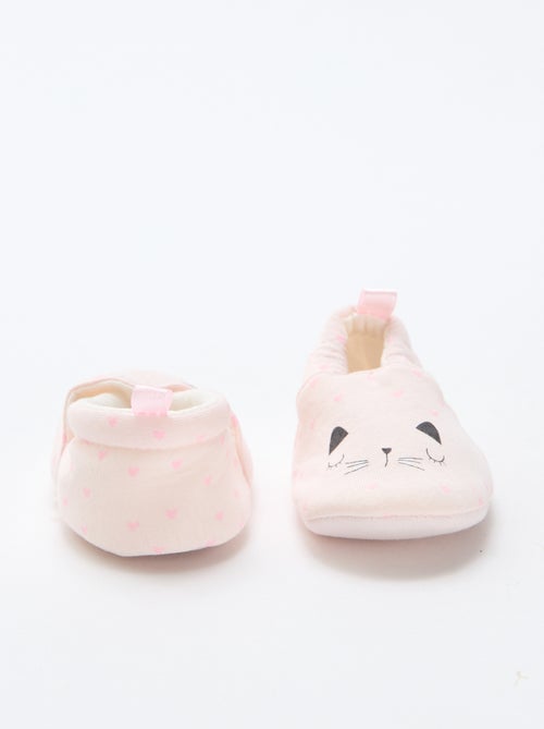Chaussons en tissu imprimé animal - Kiabi