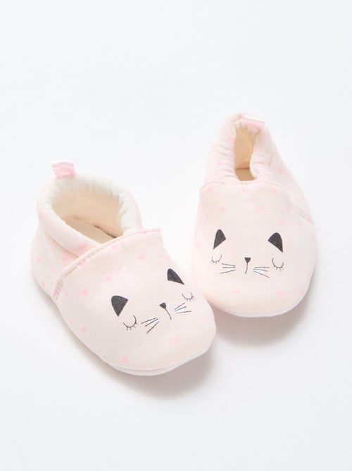 Chaussons en tissu imprimé animal - Kiabi