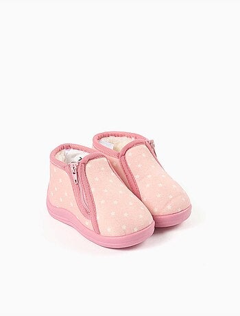 Chaussons en velours avec motif étoile