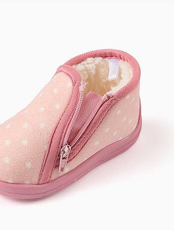 Chaussons en velours avec motif étoile