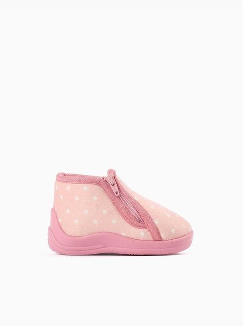 Chaussons en velours avec motif étoile - Kiabi