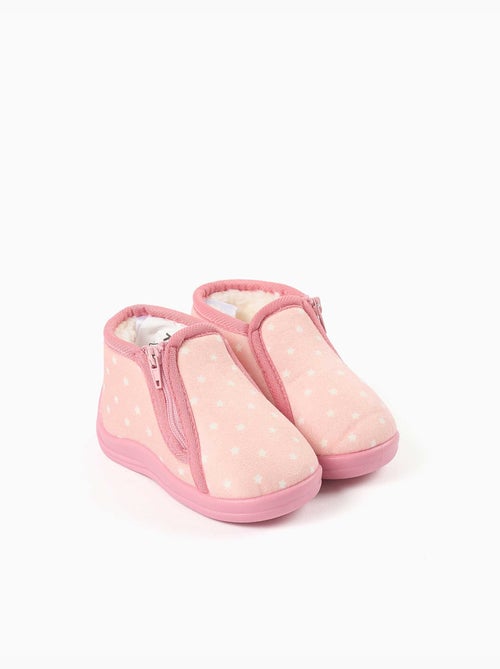 Chaussons en velours avec motif étoile - Kiabi