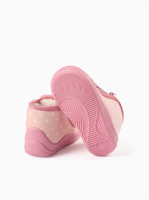 Chaussons en velours avec motif étoile - Kiabi