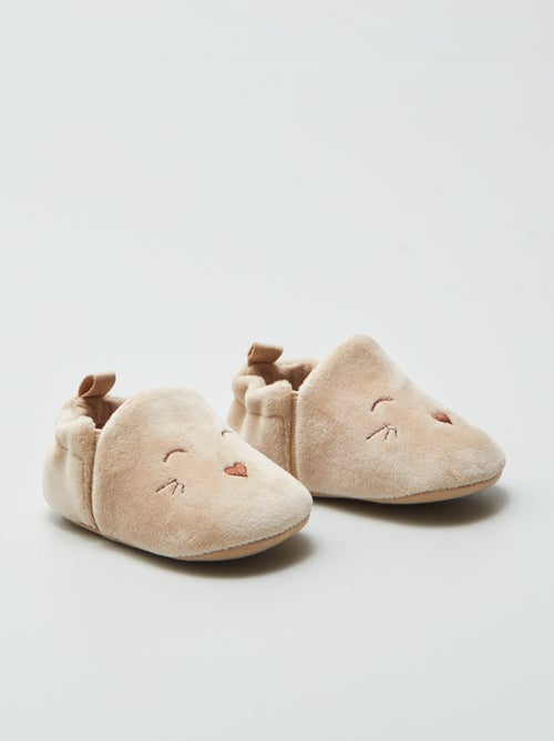 Chaussons en velours - Kiabi