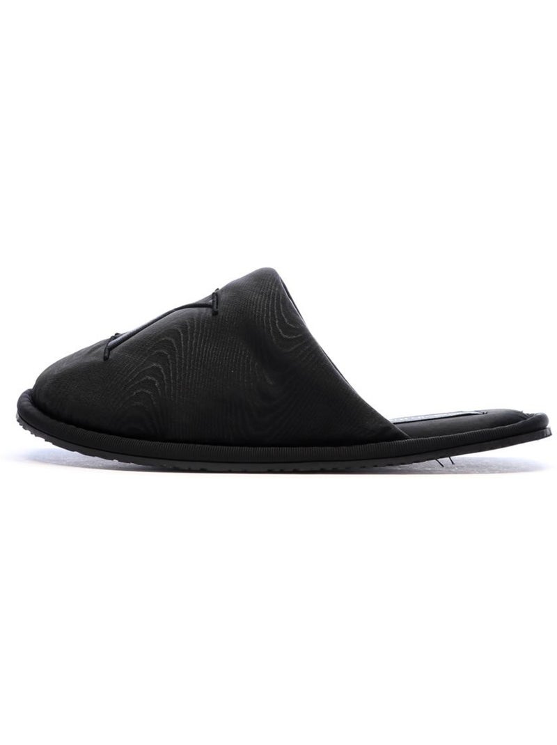 Chaussons  Femme Calvin Klein Jeans Slipper Satin Moire Noir - Kiabi