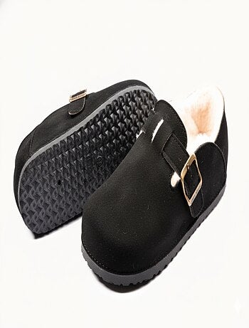 Chaussons Femme Hiver Sabots d’Intérieur Fourrés MD8845