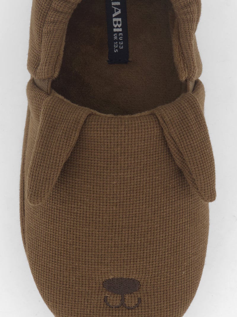 Chaussons forme charentaise Marron - Kiabi