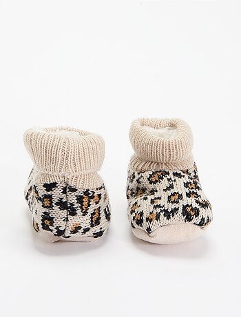 Chaussons fourrés à motif
