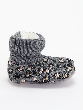 Chaussons fourrés à motif