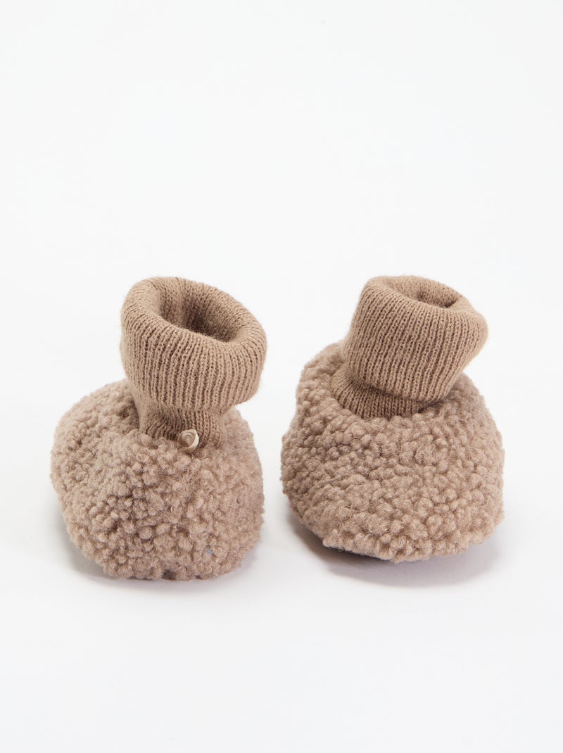 Chaussons fourrés Beige - Kiabi