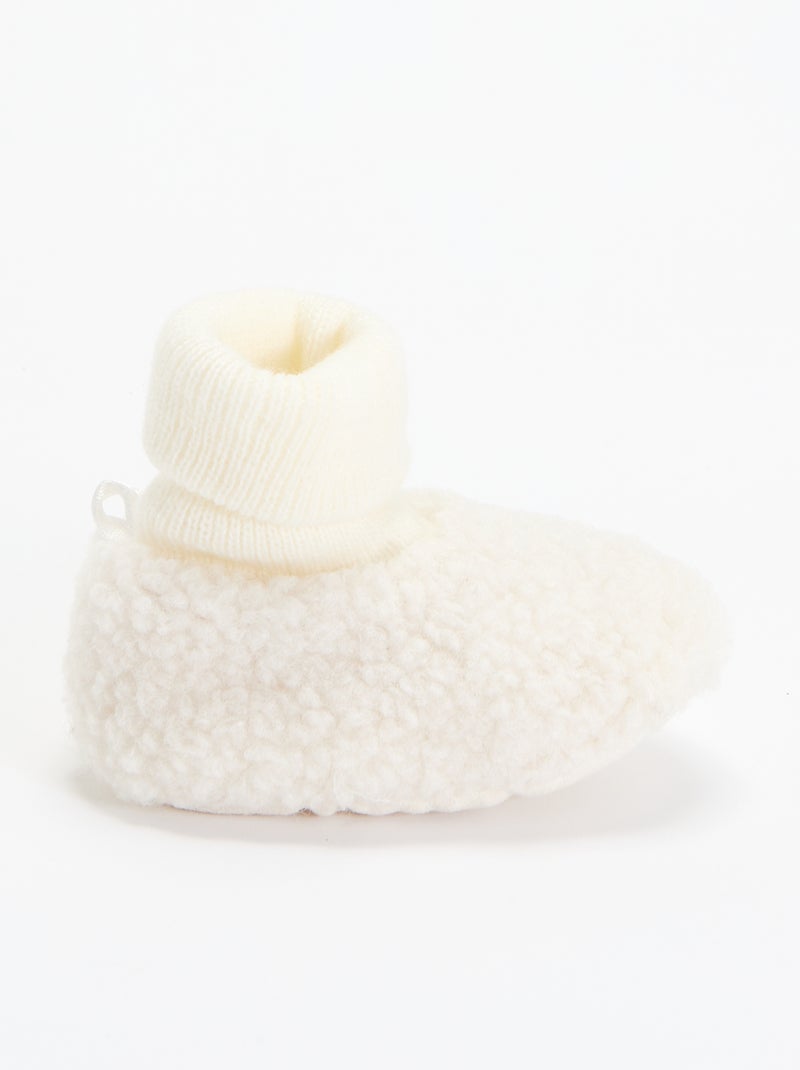 Chaussons fourrés Blanc - Kiabi