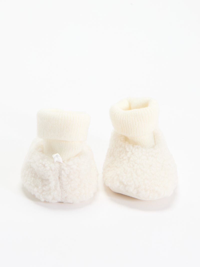 Chaussons fourrés Blanc - Kiabi