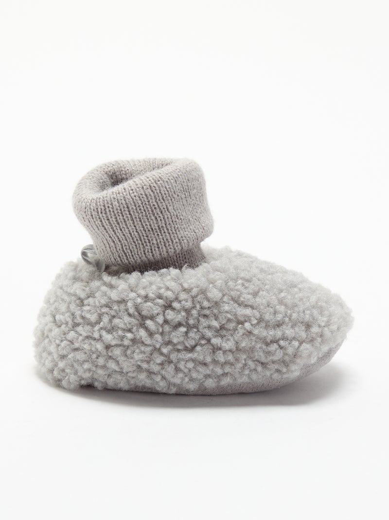 Chaussons fourrés Gris - Kiabi