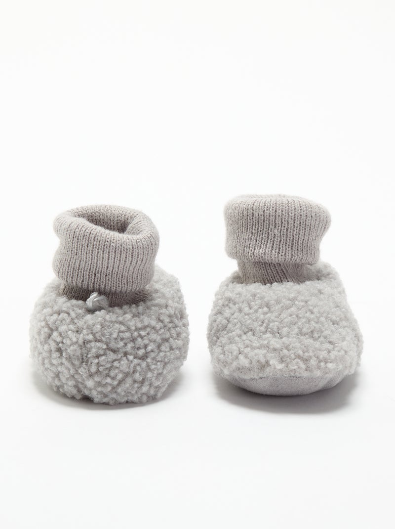 Chaussons fourrés Gris - Kiabi